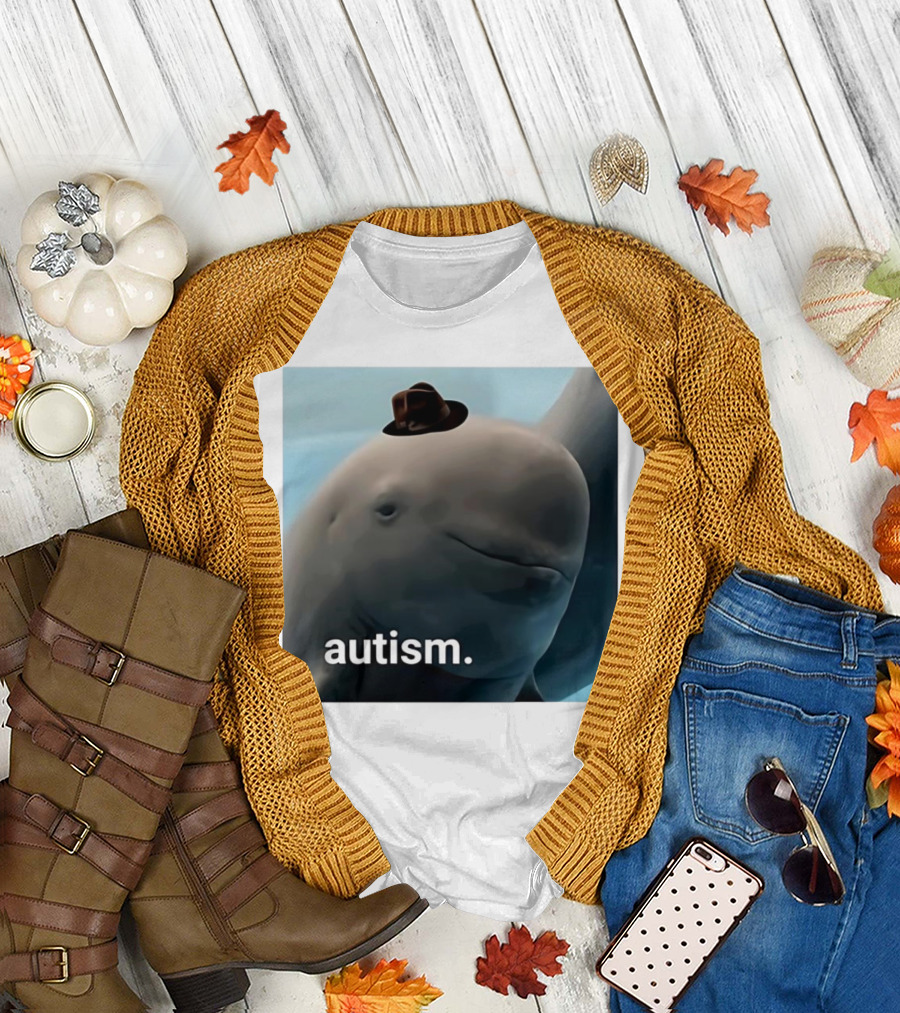 Autism Dolphin Meme with Hat T-Shirt