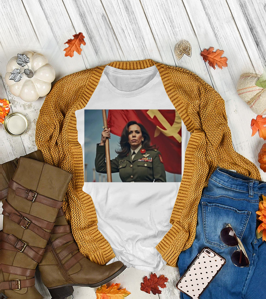 Kamala Harris with Communist Flag T-Shirt