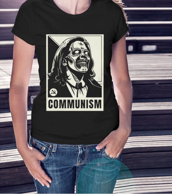Kamala Harris Zombie Communism Skeleton Hammer And Sickle T-Shirt