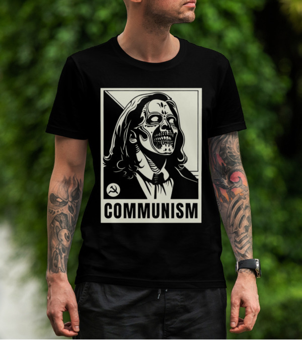 Kamala Harris Zombie Communism Skeleton Hammer And Sickle T-Shirt