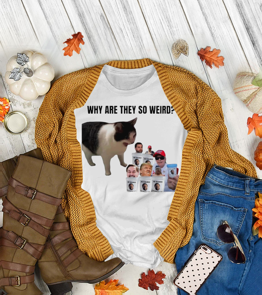 Cat Why Are They So Weird JD Vance Memes Full Family Kit T-Shirt