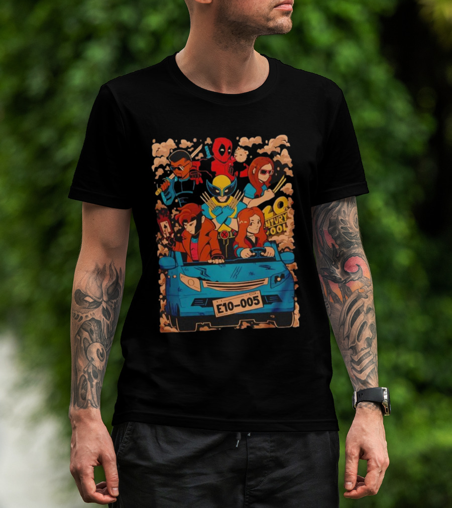 Deadpool Wolverine X-Men Multiverse Cameo 20th Century Ride Characters T-Shirt