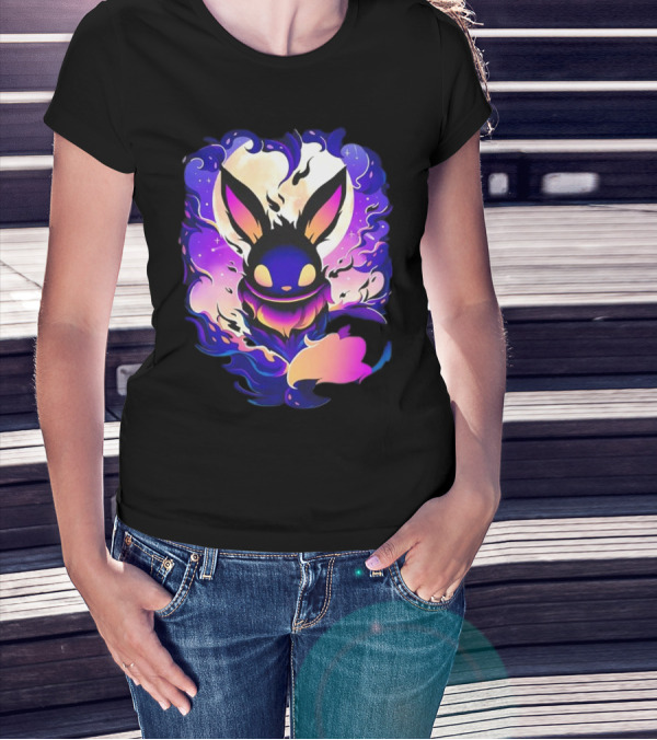Eevee Darkness Cosmic Evolution Fantasy Anime T-Shirt