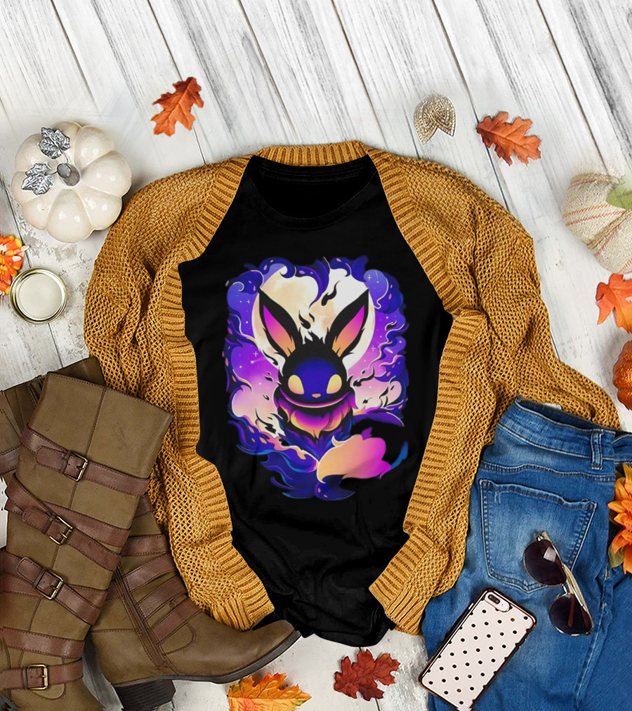 Eevee Darkness Cosmic Evolution Fantasy Anime T-Shirt