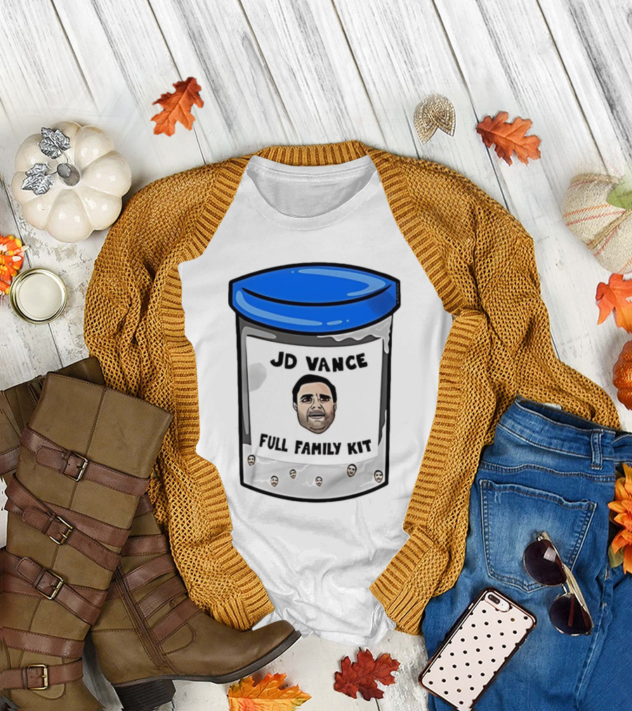JD Vance Full Family Kit Face Jar Black Blue Lid T-Shirt