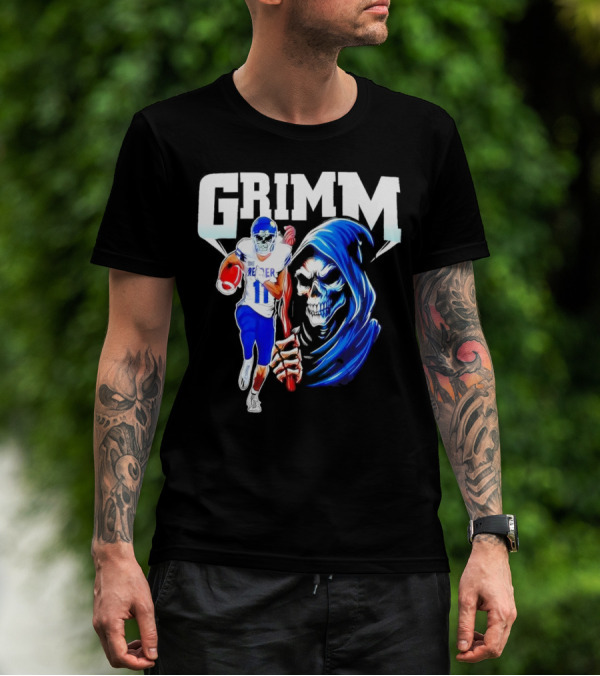 Grimm Reaper Kansas Jayhawks Football 11 Luke Grimm T-Shirt