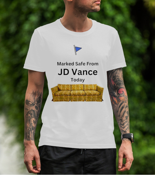 Marked Safe From JD Vance Today Yellow Floral Sofa T-Shirt