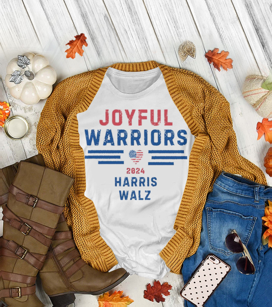 Joyful Warriors Harris Walz 2024 Election T-Shirt