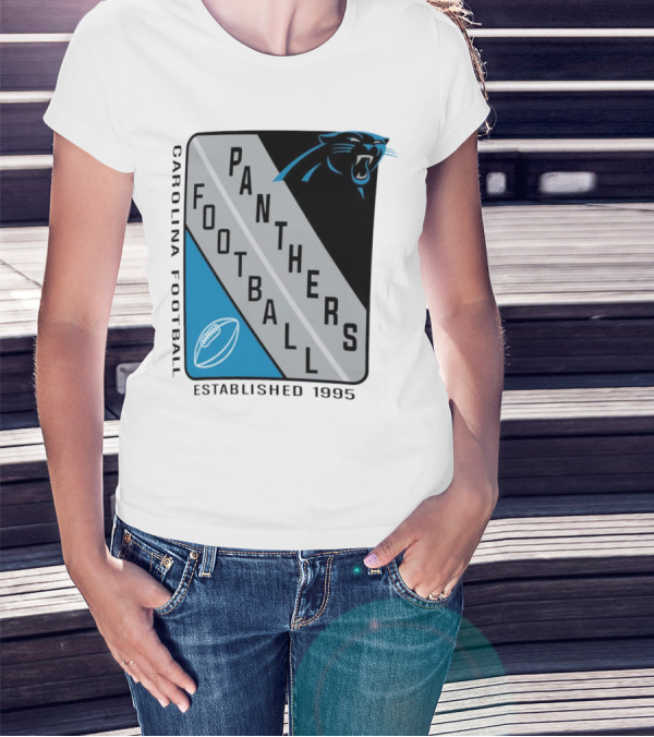 Carolina Panthers Football Shield Established 1995 T-Shirt