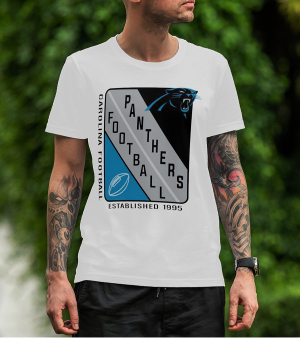 Carolina Panthers Football Shield Established 1995 T-Shirt