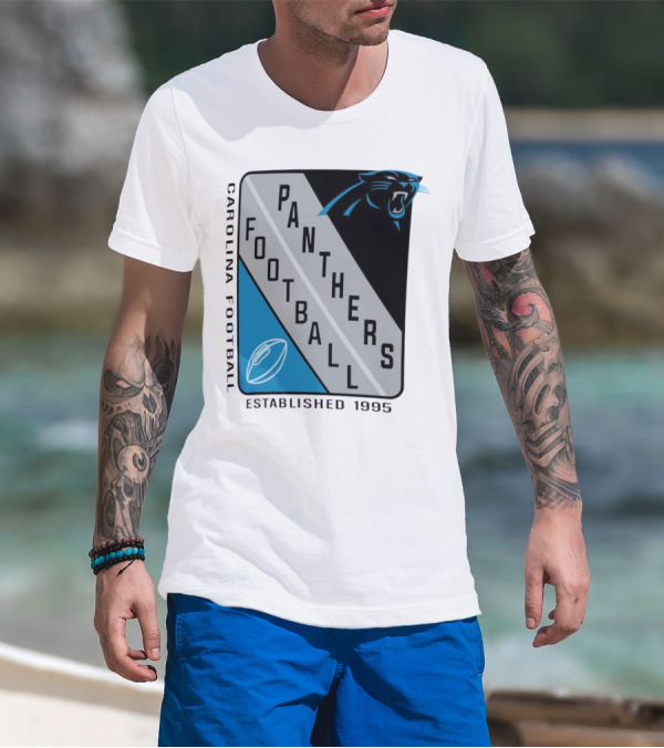 Carolina Panthers Football Shield Established 1995 T-Shirt