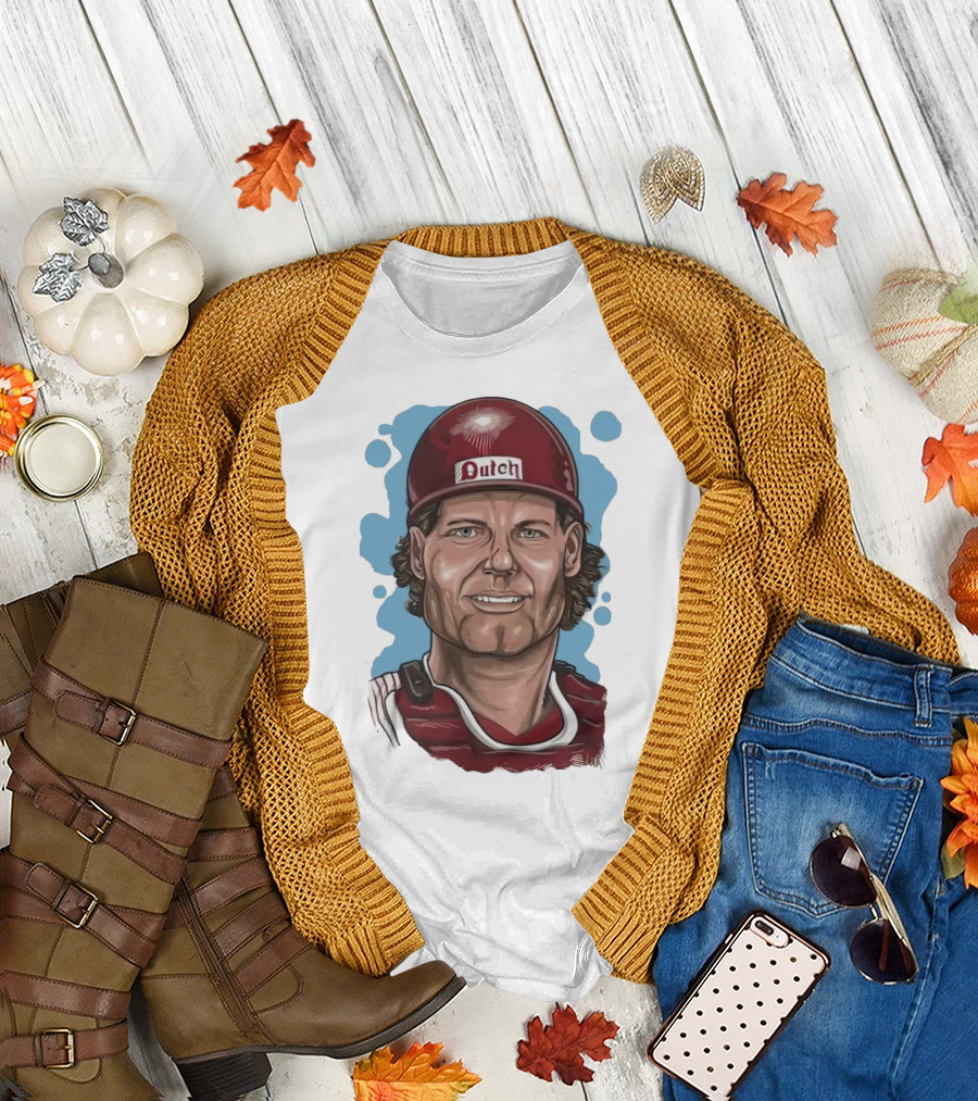 Darren Daulton Philadelphia Phillies Dutch Cartoon T-Shirt