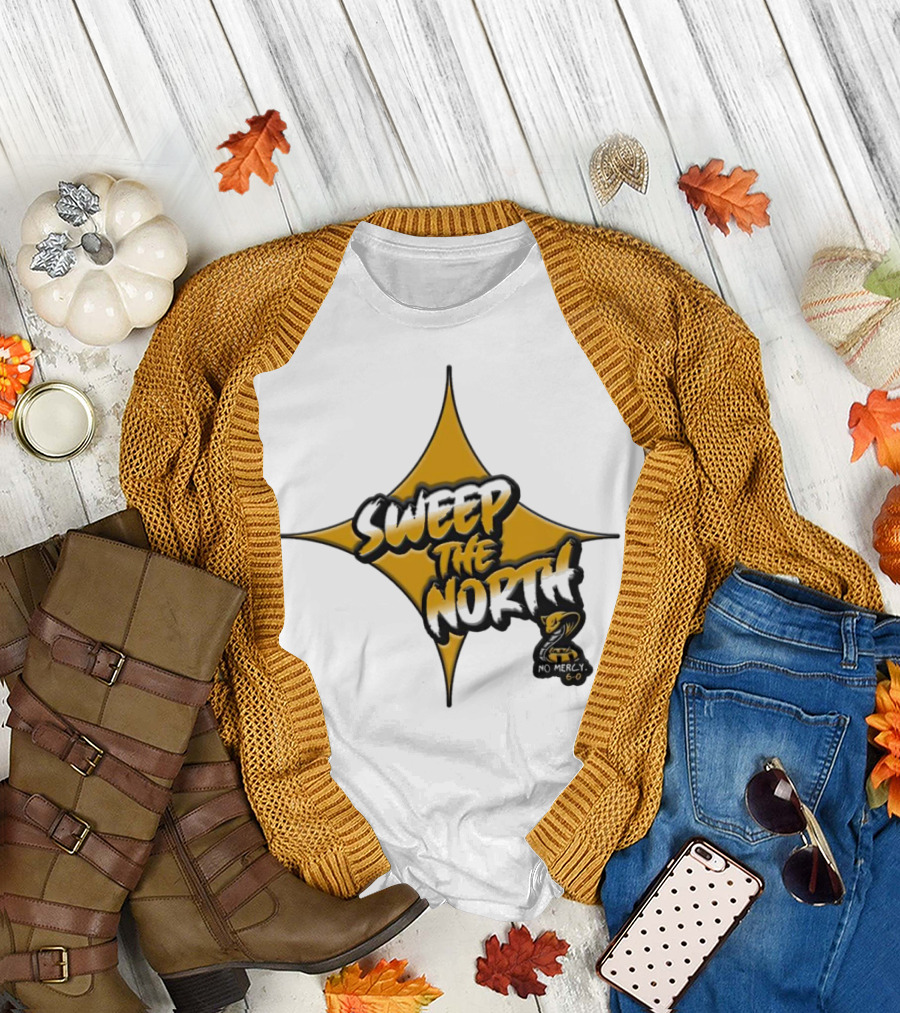 Pittsburgh Steelers Sweep the North 6-0 No Mercy Star T-Shirt