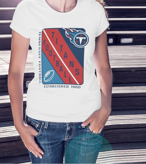 Tennessee Titans Football Established 1960 NFL Shield T-Shirt
