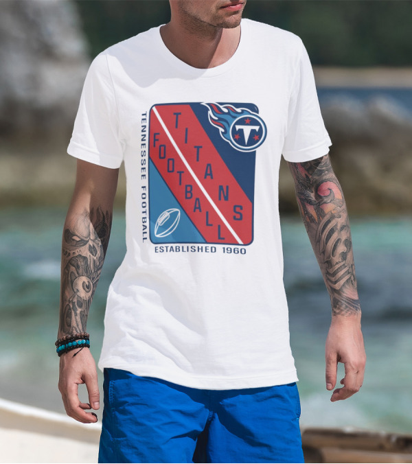 Tennessee Titans Football Established 1960 NFL Shield T-Shirt