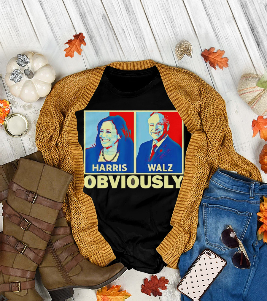 Kamala Harris Tim Walz Obviously Iconic Hope T-Shirt