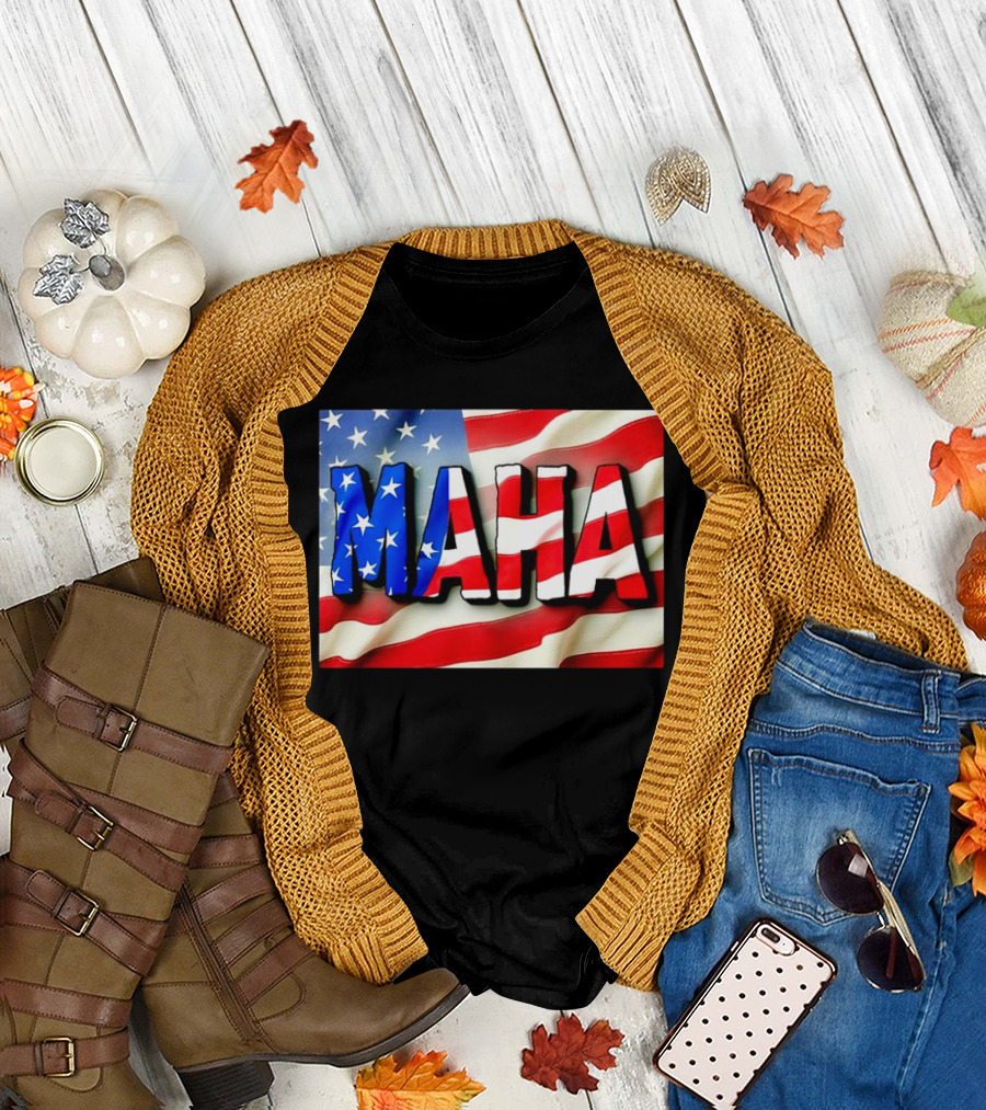 MAHA American Flag USA Patriotic Banner T-Shirt