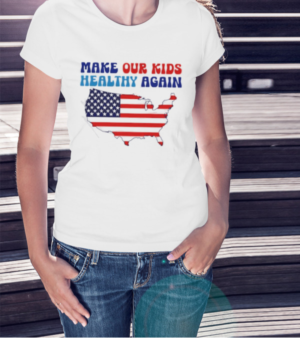 Make Our Kids Healthy Again United States Map T-Shirt