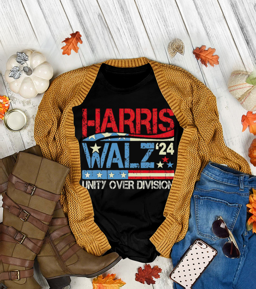 Harris Walz ’24 American Unity Over Division T-Shirt