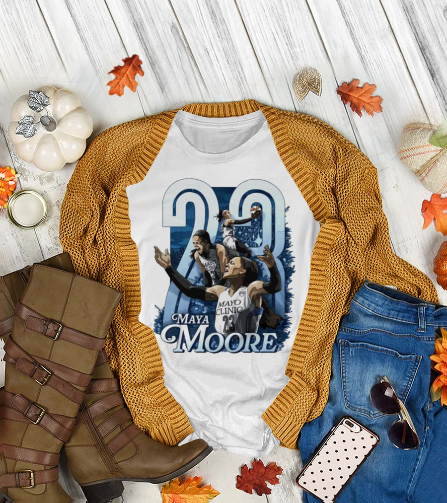Maya Moore 23 Mayo Clinic Retro Basketball Legend T-Shirt