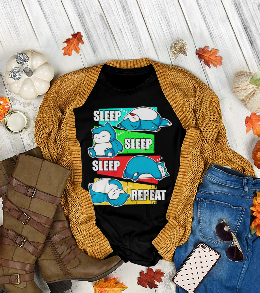 Sleep Sleep Sleep Repeat Snorlax Pokémon Life T-Shirt