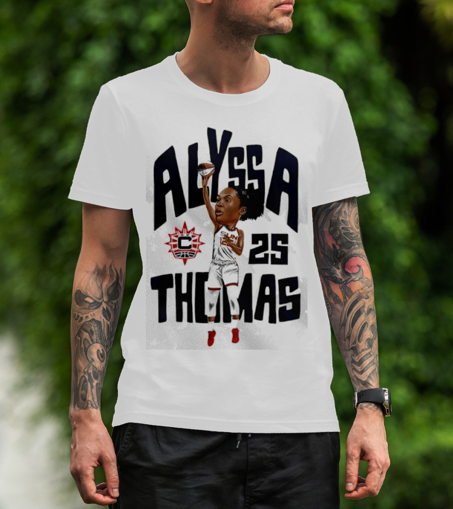 Alyssa Thomas 25 Connecticut Sun Cartoon T-Shirt