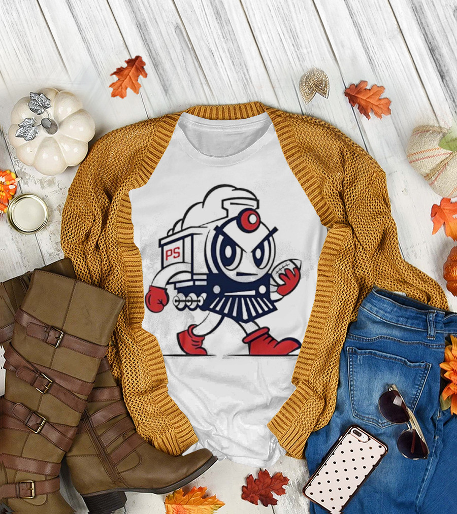 Pate State PS Locomotive Football Mascot T-Shirt