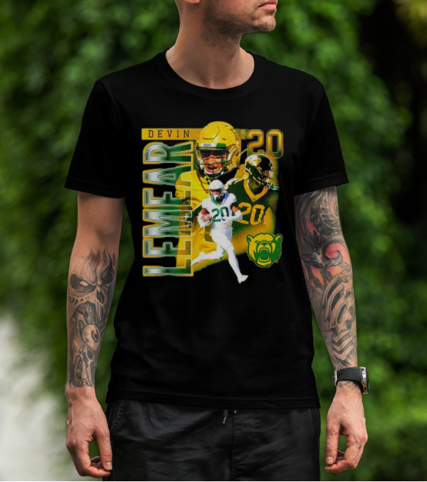 Devin Lemear 20 Baylor Bears Football Player Collage T-Shirt