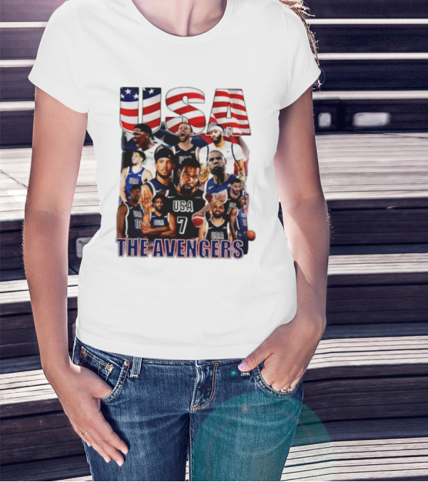 USA The Avengers All Team Players Basketball Stars T-Shirt