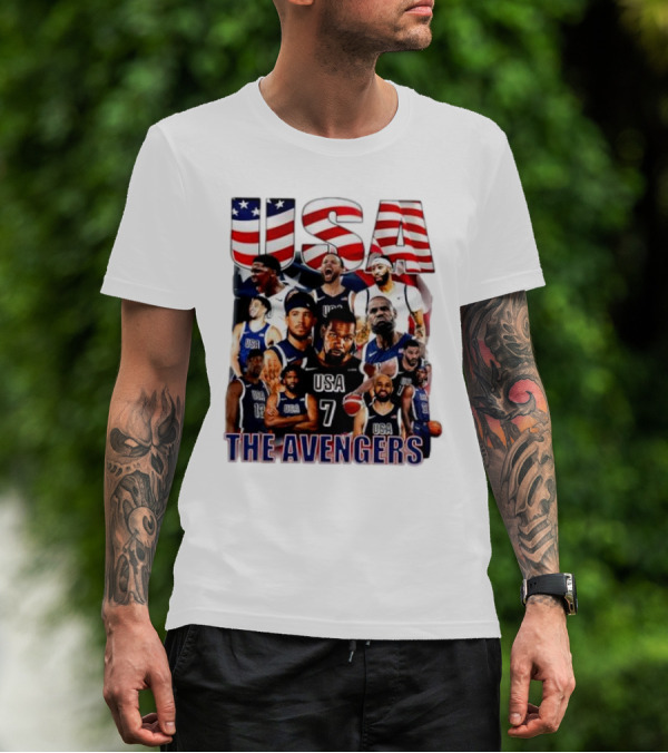 USA The Avengers All Team Players Basketball Stars T-Shirt