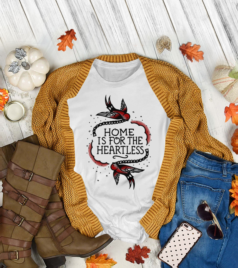 Home Is for the Heartless Red Swallows and Chain T-Shirt