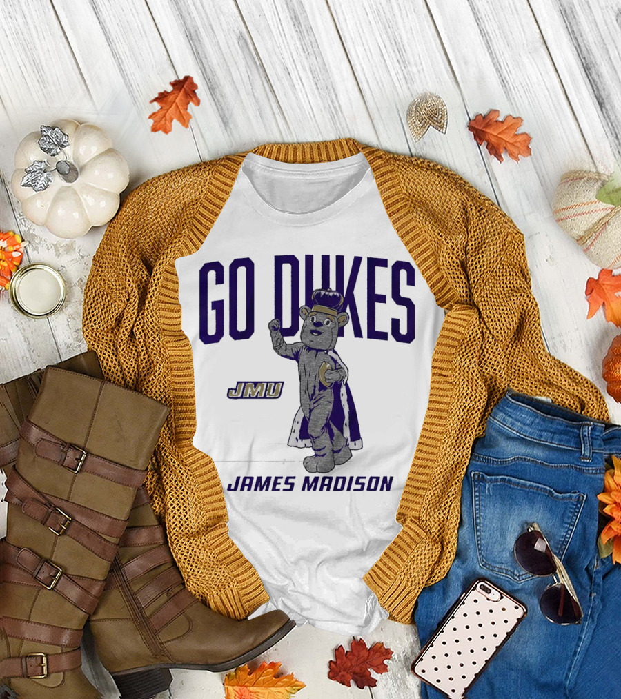 James Madison Dukes JMU Go Dukes Mascot T-Shirt