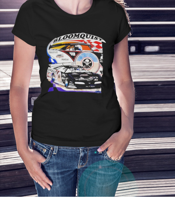 Bloomquist Dirt Late Model Champion 1998 Racing Skull T-Shirt
