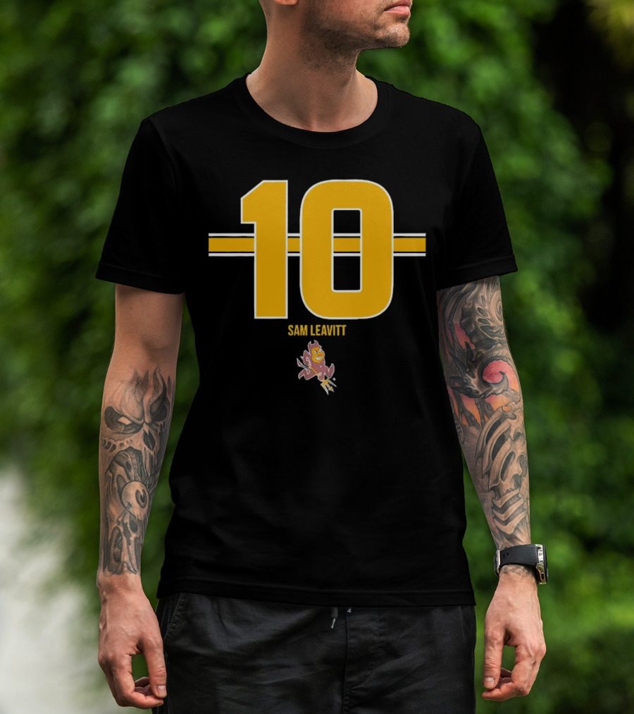 Sam Leavitt 10 Arizona State Sun Devils Football Player Iconic T-Shirt