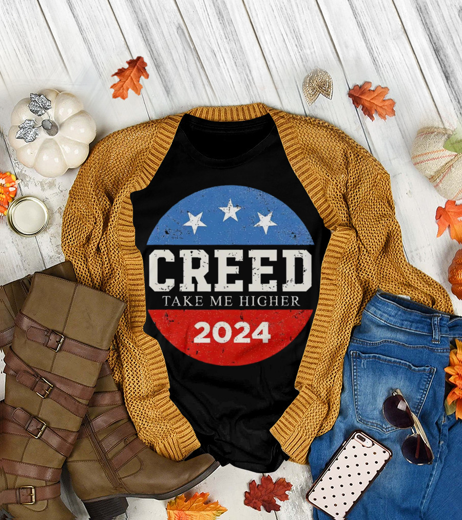 Creed Take Me Higher 2024 Retro Red White Blue Stars T-Shirt