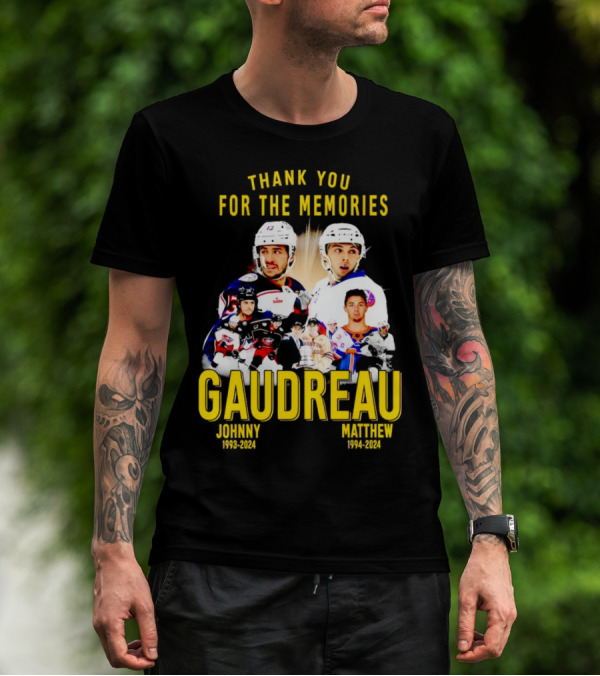 Thank You For The Memories Gaudreau Johnny 1993-2024 Matthew 1994-2024 T-Shirt