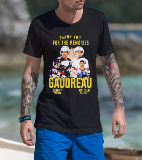 Thank You For The Memories Gaudreau Johnny 1993-2024 Matthew 1994-2024 T-Shirt