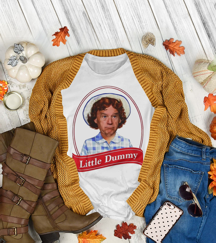 Little Dummy Biden Parody Plaid Hat Oval Frame T-Shirt