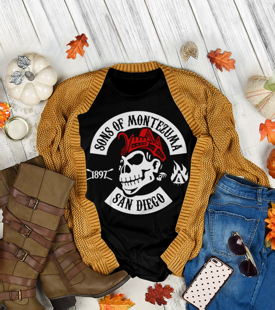 Sons Of Montezuma San Diego 1897 Skull T-Shirt