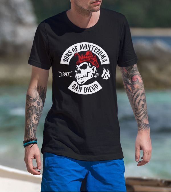 Sons Of Montezuma San Diego 1897 Skull T-Shirt