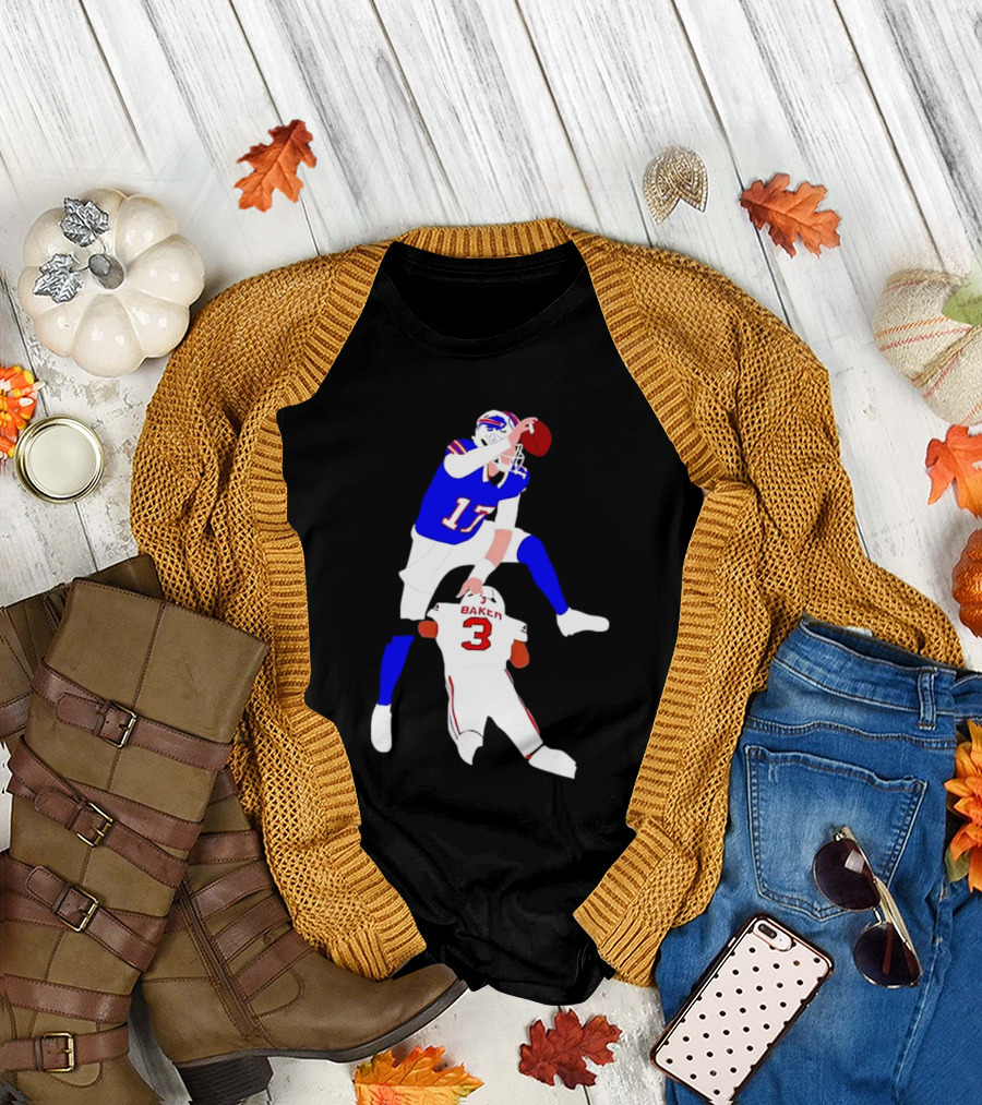 The Most Overrated QB Josh Allen Over Baker 3 Football Play T-Shirt