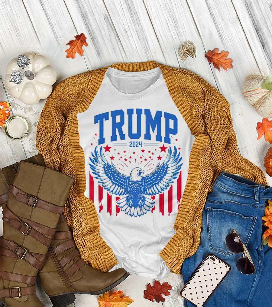 Trump 2024 Eagle Stars Stripes T-Shirt