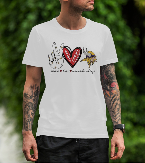 Peace Love Minnesota Vikings T-Shirt