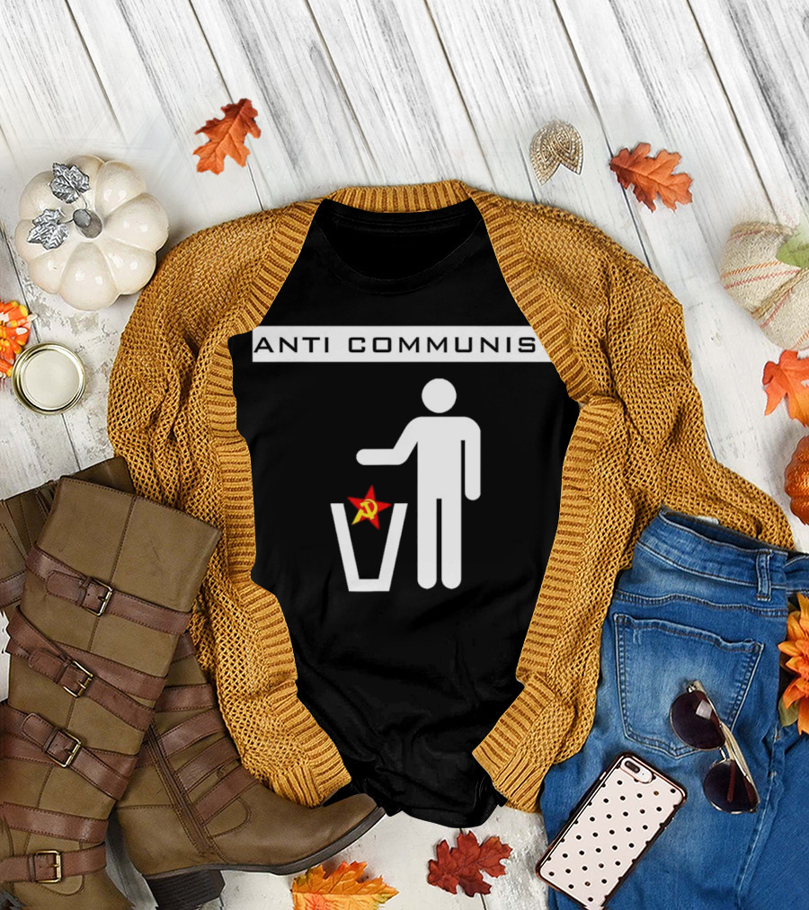 Anti Communist Throwing Away Soviet Hammer and Sickle T-Shirt