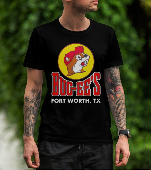 Buc-Ee's Fort Worth TX Logo With Beaming Beaver T-Shirt