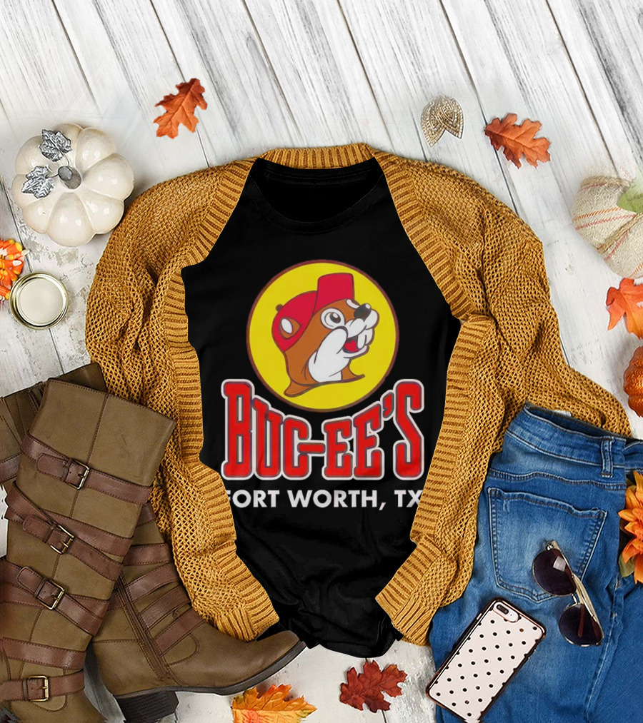 Buc-Ee's Fort Worth TX Logo with Beaming Beaver T-Shirt