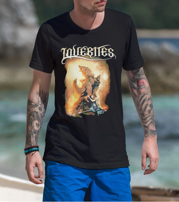 LOVEBITES Wolf Warrior Art With Knight And Sword T-Shirt
