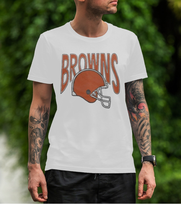 Browns 90s Helmet Cleveland Browns T-Shirt