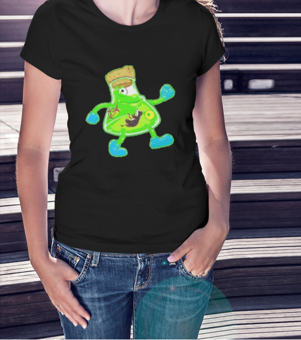 Toxic Soy Monster Beaker Creature With Biohazard T-Shirt