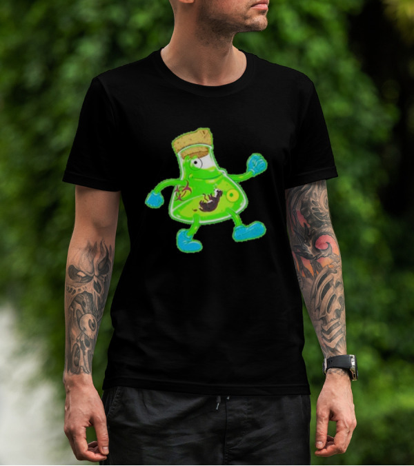 Toxic Soy Monster Beaker Creature With Biohazard T-Shirt